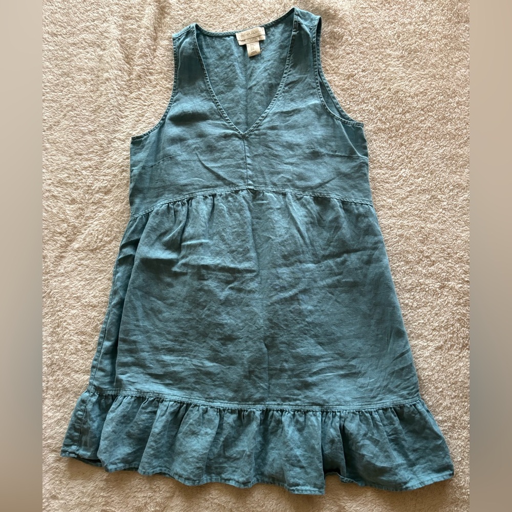 Cynthia Rowley Tiered Linen Summer Dress M